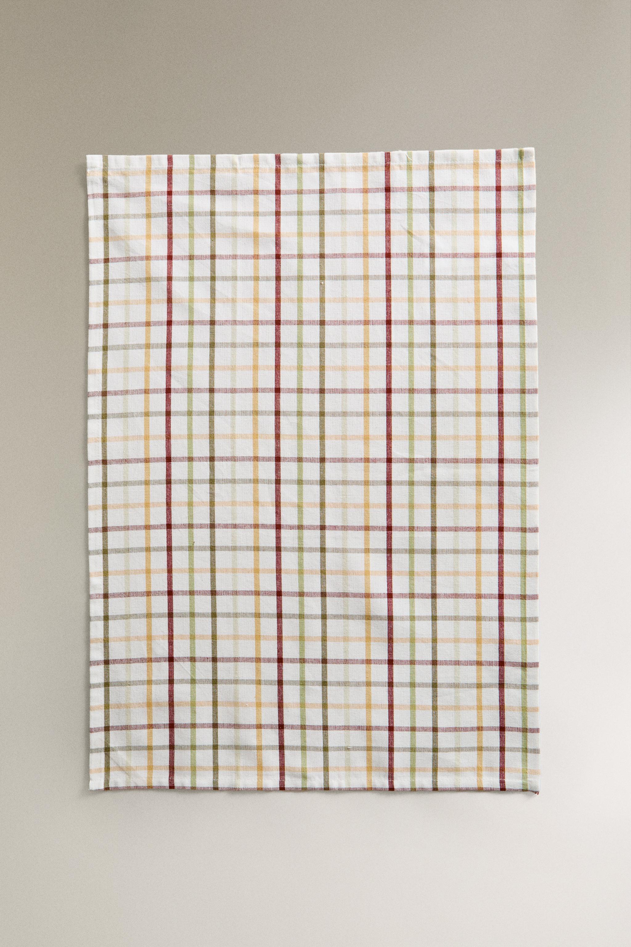 LOT TORCHONS CUISINE FIL TEINTÉ (LOT DE 3)